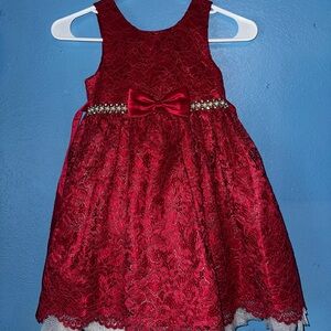 Elegant Pink Lace Kids Dress, Size 5